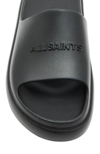 Allsaints Dune Slip On Logo Slides In Black