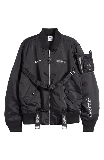 Shop Nike X Megan Thee Stallion Bomber Jacket In Black