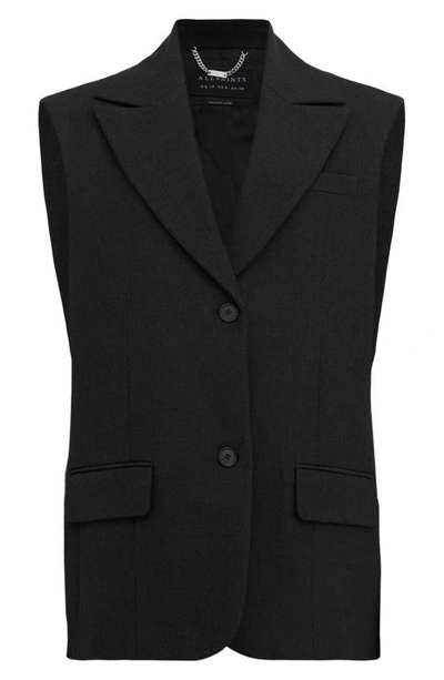 Shop Allsaints Sammey Blazer Vest In Charcoal Grey