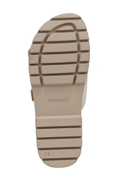 Shop Vionic Capitola Platform Slide Sandal In Oatmeal Beige