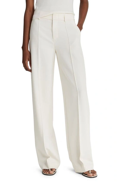 Shop Vince Pintuck Wide Leg Pants In Off White