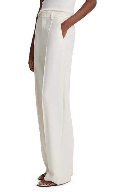 Shop Vince Pintuck Wide Leg Pants In Off White