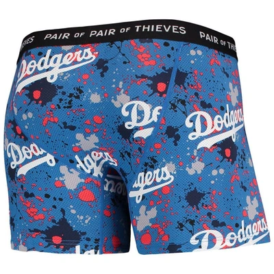 Shop Pair Of Thieves Royal/black Los Angeles Dodgers Super Fit 2-pack Boxer Briefs Set