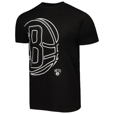 Shop Stadium Essentials Unisex  Black Brooklyn Nets Element Logo Pop T-shirt