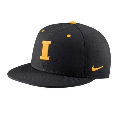 Shop Nike Black Iowa Hawkeyes Aero True Baseball Performance Fitted Hat