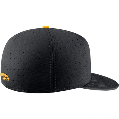 Shop Nike Black Iowa Hawkeyes Aero True Baseball Performance Fitted Hat