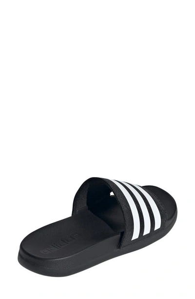 Shop Adidas Originals Adilette Comfort Slide Sandal In Black/ White/ Black