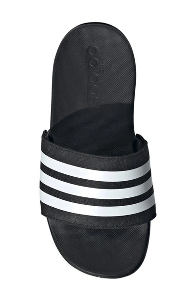 Adidas Originals Adidas Boys' Big Kids' Adilette Slide Sandals In Black/ White/ Black