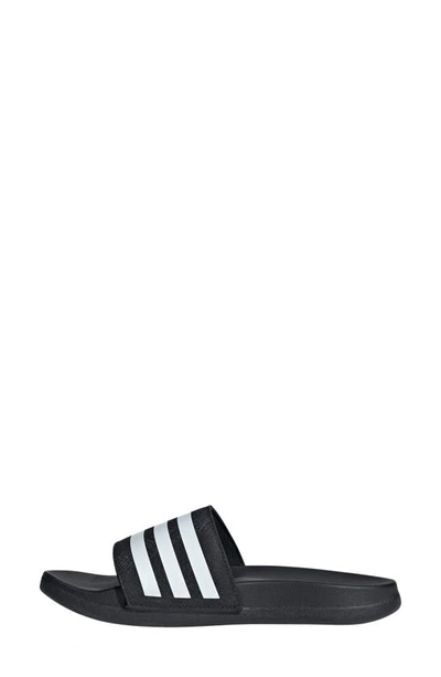 Shop Adidas Originals Adilette Comfort Slide Sandal In Black/ White/ Black