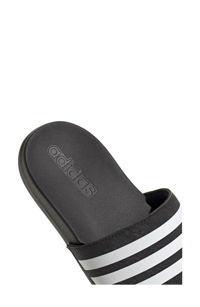 Shop Adidas Originals Adilette Comfort Slide Sandal In Black/ White/ Black