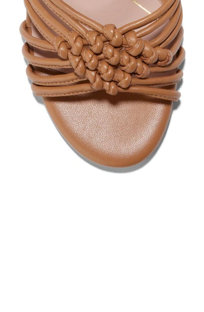 Cole Haan Jitney Knot Ankle Strap Wedge Sandal In Pecan Ltr