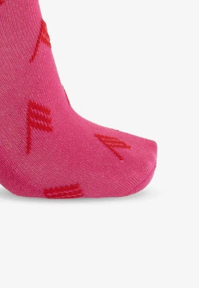 Shop Attico All-over Patterned Socks In Pink