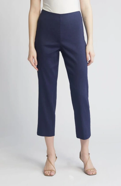 Shop Kobi Halperin Tori Linen Blend Pants In Navy