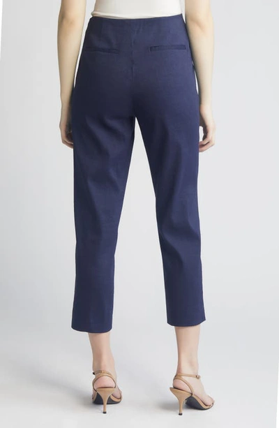 Shop Kobi Halperin Tori Linen Blend Pants In Navy