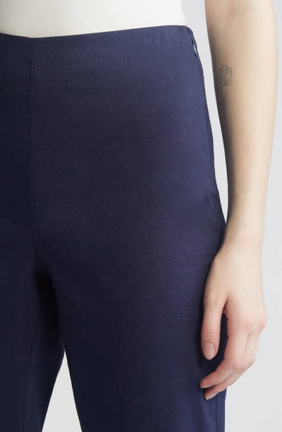 Shop Kobi Halperin Tori Linen Blend Pants In Navy