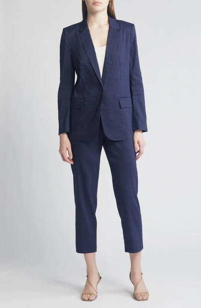 Kobi Halperin Tori Linen Blend Pants In Navy