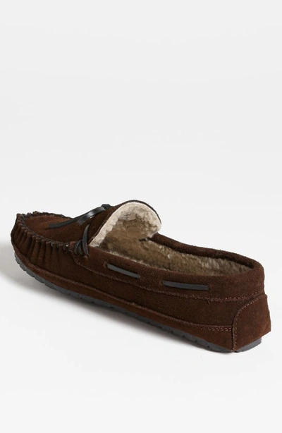 Shop Minnetonka 'casey' Slipper In Chocolate