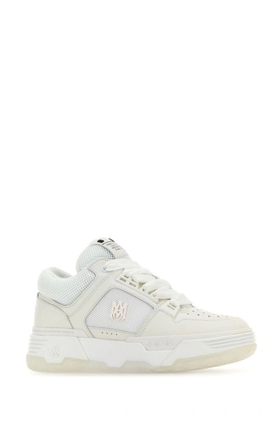 Shop Amiri Man White Leather And Fabric Ma-1 Sneakers