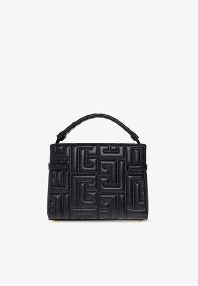 Shop Balmain B-buzz 22 Quilted Leather Crossbody Bag In Black