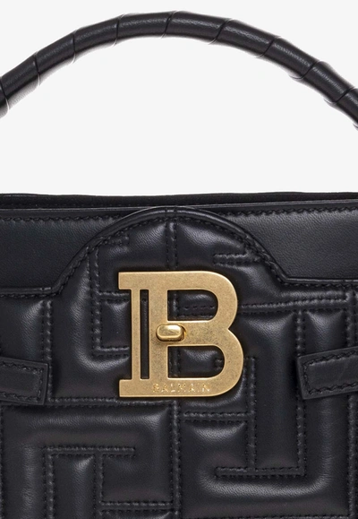Shop Balmain B-buzz 22 Quilted Leather Crossbody Bag In Black