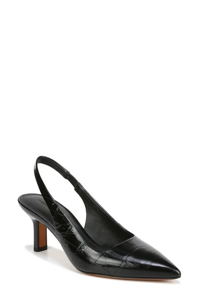 Shop Vince Patrice Pointed Toe Slingback Pump In Black