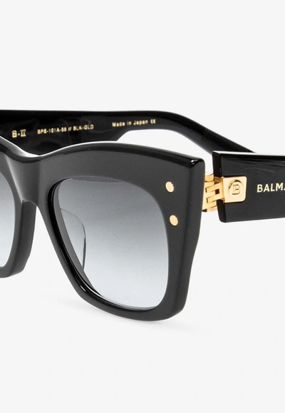 Shop Balmain B-ii Cat-eye Sunglasses In Gray