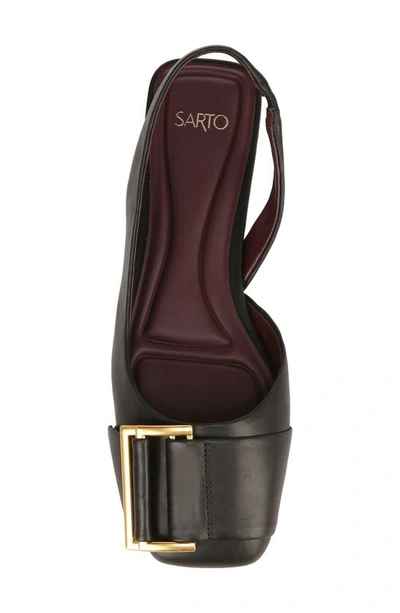 Shop Sarto By Franco Sarto Tracy Slingback Square Toe Flat In Black