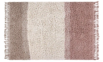 Shop Lorena Canals Into The Blue Washable Wool Rug In Dusty Pink