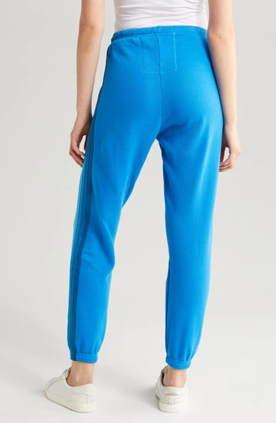 Aviator Nation Stripe Sweatpants In Ocean Blue