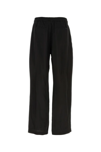 Shop Saint Laurent Man Black Twill Pyjama Pant