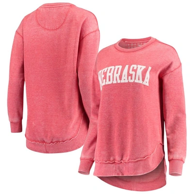 Shop Pressbox Scarlet Nebraska Huskers Vintage Wash Pullover Sweatshirt
