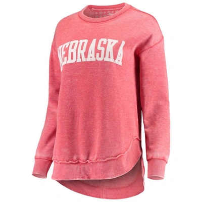 Shop Pressbox Scarlet Nebraska Huskers Vintage Wash Pullover Sweatshirt
