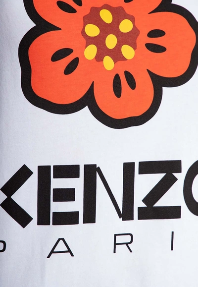 Shop Kenzo Boke Flower Printed Crewneck T-shirt In White
