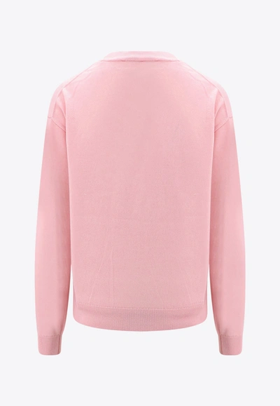 Shop Kenzo Boke Flower Wool Sweater In Pink