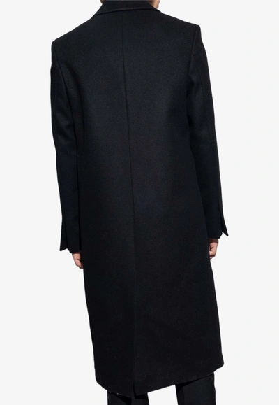 Shop Alyx Buckled Wool-blend Coat In Black