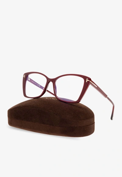 Shop Tom Ford Butterfly Optical Eyeglasses In Transparent