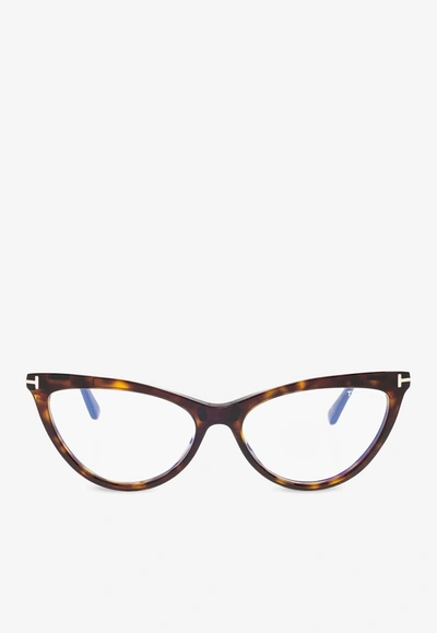 Shop Tom Ford Cat-eye Optical Eyeglasses In Transparent