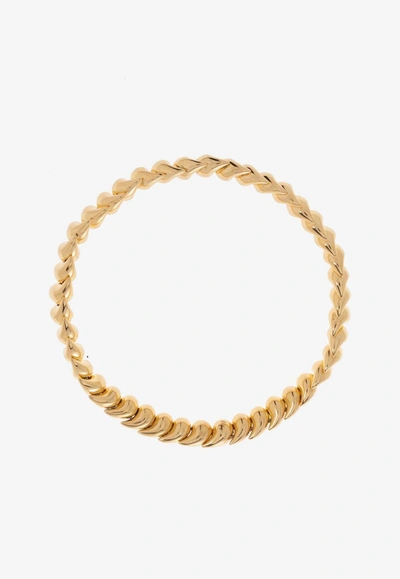Shop Bottega Veneta Chain Choker Necklace In Gold