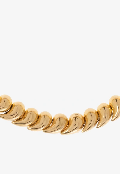 Shop Bottega Veneta Chain Choker Necklace In Gold