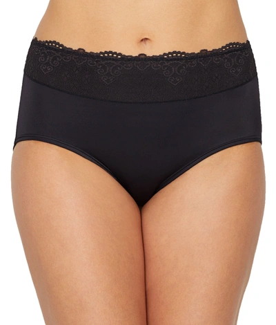 Shop Bali Women's Smooth Passion For Comfort Lace Brief In Black