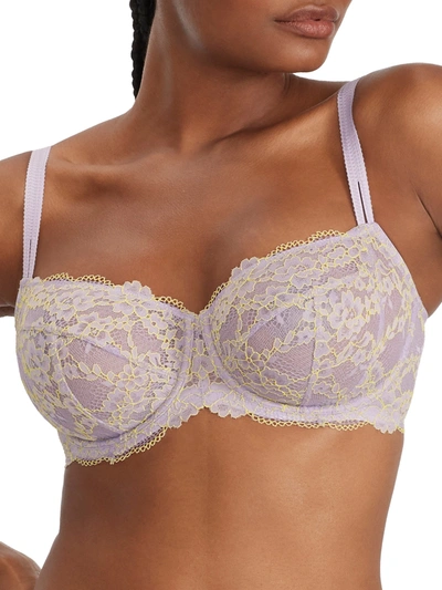 Camio Mio Lace Unlined Side Support Bra In Beige