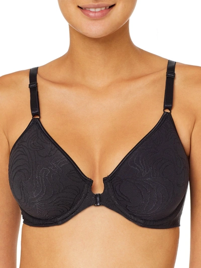 Shop Bali Women's Comfort Revolution Front-close T-shirt Bra In Black