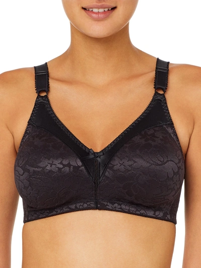 Bali Double Support Wire-free Bra In Black