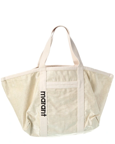 Shop Isabel Marant Warden Canvas Tote In White
