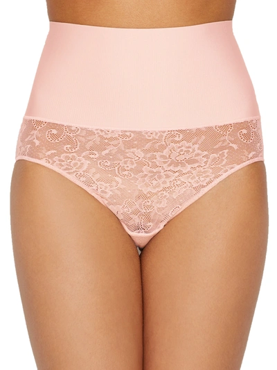Shop Maidenform Women's Tame Your Tummy Lace Brief In Pink
