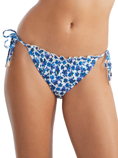 Shop Sanctuary Swim Women's In The Light Ruffle Tie-side Bikini Bottom In Blue