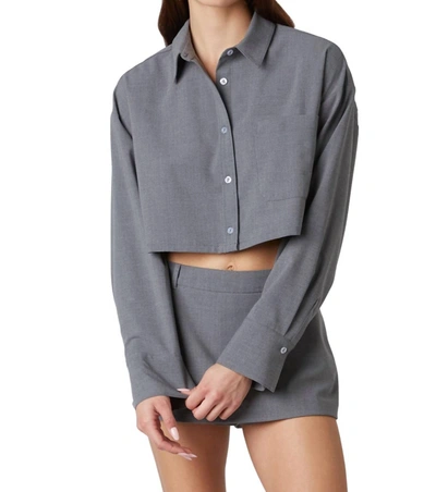 Shop Nia Austin Shirt In Charcoal In Grey
