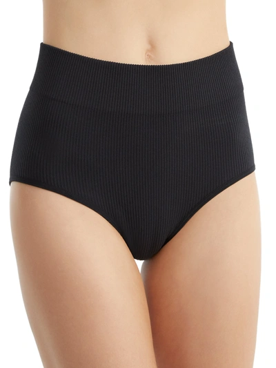 Shop Bare Women's The Ribbed Seamless High-waist Brief In Black