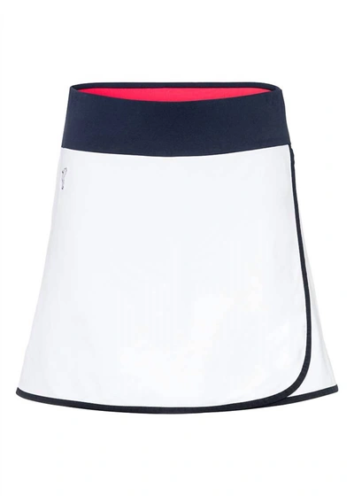 Shop Golfino Vibrant Shot Dry Comfort Skort In White In Black
