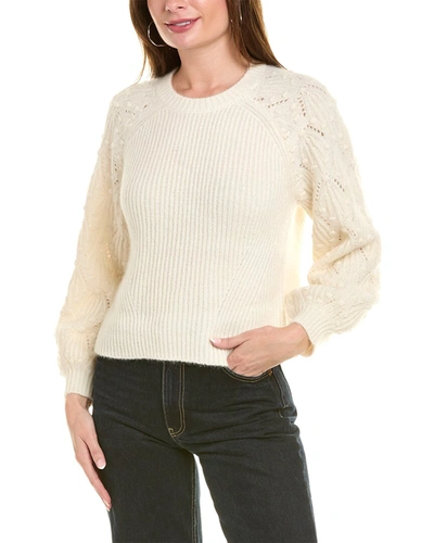 Shop Splendid Rayne Mohair & Wool-blend Sweater In Beige